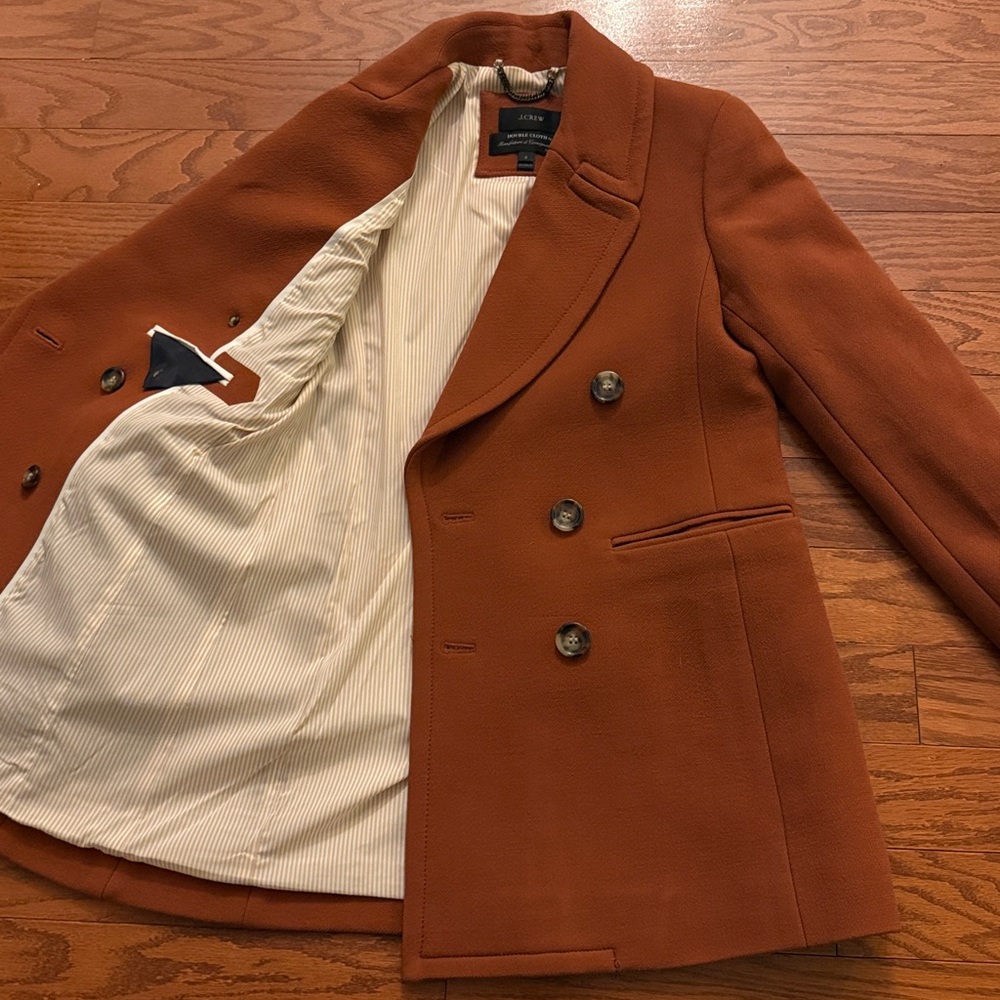 J. Crew Double Cloth double breasted pea coat - Picture 5 of 9